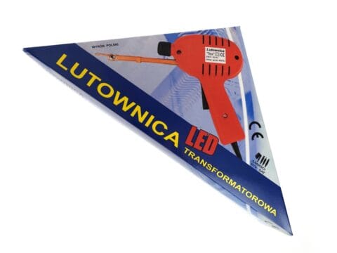 Opakowanie lutownicy TEX z podświelteniem LED.